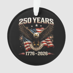 250 Anniversary USA Patriotic Eagle 250th Independ Ornament