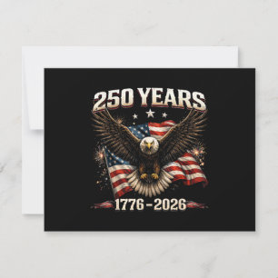 250 Anniversary USA Patriotic Eagle 250th Independ Thank You Card