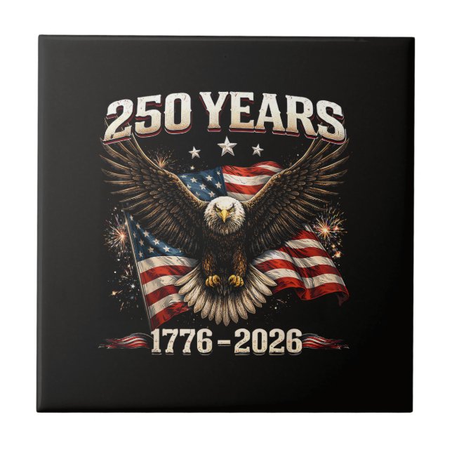 250 Anniversary USA Patriotic Eagle 250th Independ Tile (Front)