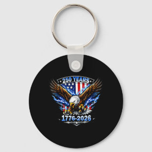250 Anniversary USA Patriotic Eagle 250th Key Ring