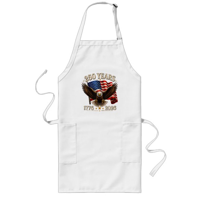 250 Anniversary USA Patriotic Eagle 250th Long Apron (Front)