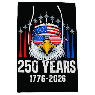 250 Anniversary USA Patriotic Eagle 250th Medium Gift Bag