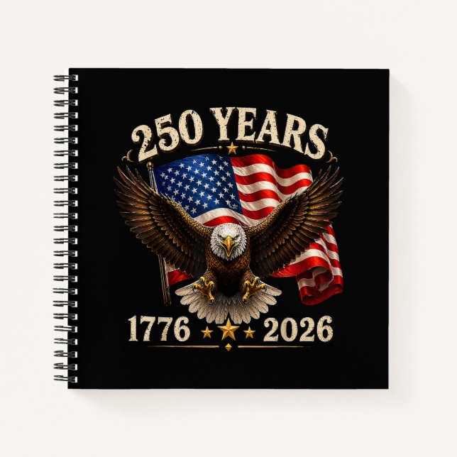 250 Anniversary USA Patriotic Eagle 250th Notebook (Front)