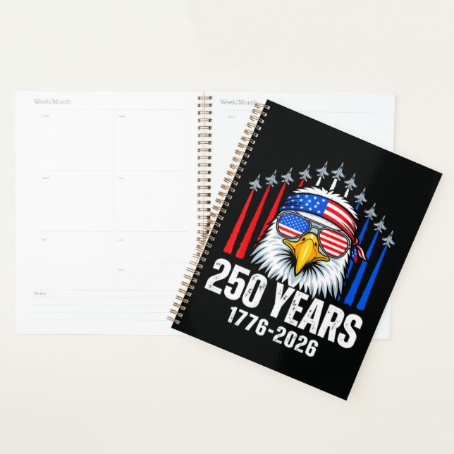 250 Anniversary USA Patriotic Eagle 250th  Planner (Display)