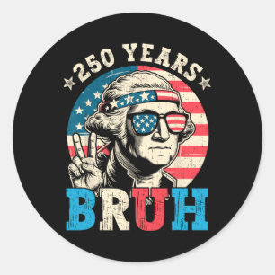 250 Anniversary Usa Patriotic Flag 250th 4th Of Ju Classic Round Sticker