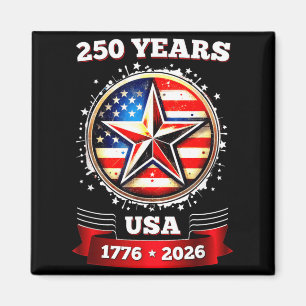 250 Anniversary USA Patriotic Star Magnet