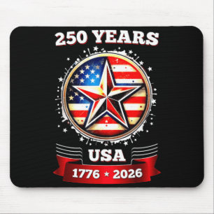 250 Anniversary USA Patriotic Star Mouse Pad