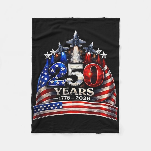 250 Anniversary Usa Shirt Patriotic July 4th Ameri Fleece Blanket (Front)