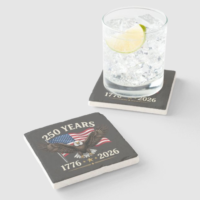250 Anniversary USA Stone Coaster (Side)
