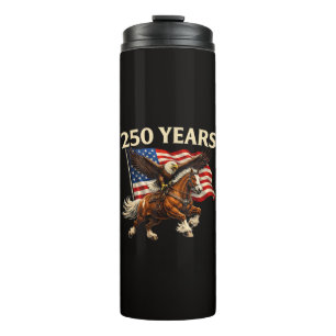 250 Anniversary USA Western Horse Eagle Thermal Tumbler