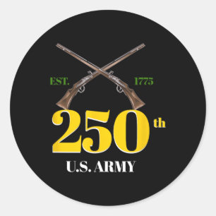 250 Army Birthday Classic Round Sticker