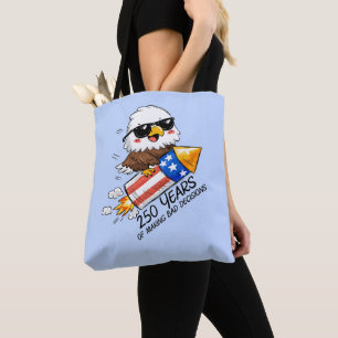 250 of Bad Decisions, July 4th Eagle Firecracker Tote Bag