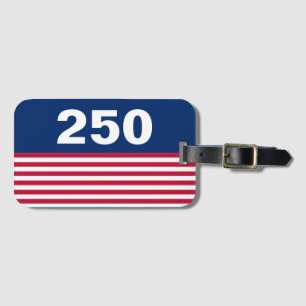 250 Red White and Blue USA Anniversary Luggage Tag