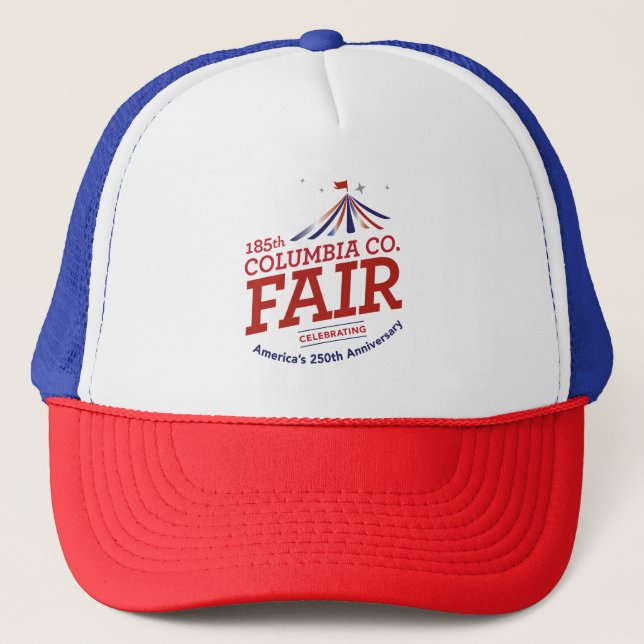 250 Red White Blue Trucker Hat (Front)