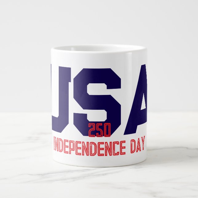 250 USA  Independence Day Large Coffee Mug (Front)