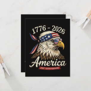 250 Year America 1776 2026 Eagle Vintage Invitation