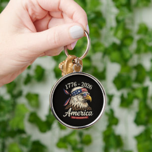 250 Year America 1776 2026 Eagle Vintage Key Ring