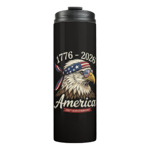 250 Year America 1776 2026 Eagle Vintage Thermal Tumbler