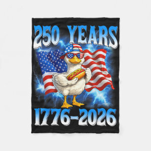 250 Year American 250th Anniversary Usa Gnomes 4th Fleece Blanket