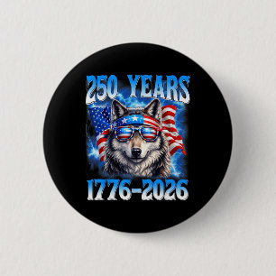 250 Year American 250th Anniversary Usa Wolf 4th O 6 Cm Round Badge