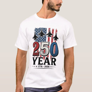 250 Year Patriotic Jet Vintage Engraving Shirt Des