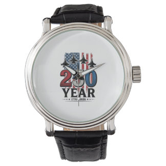 250 Year Patriotic Jet Vintage Engraving Shirt Des Watch