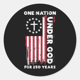 250 Year Usa American Flag 250th Anniversary Chris Classic Round Sticker