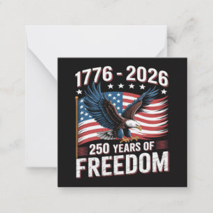 250 Years 1776 2026 250th 4th July Card