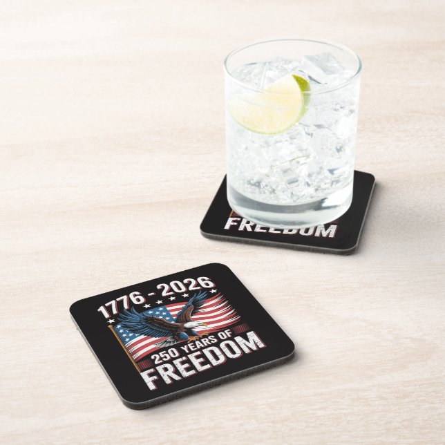 250 Years 1776 2026 250th 4th July Coaster (Right Side)
