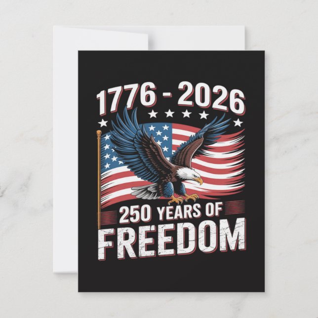 250 Years 1776 2026 250th 4th July Invitation (Front)