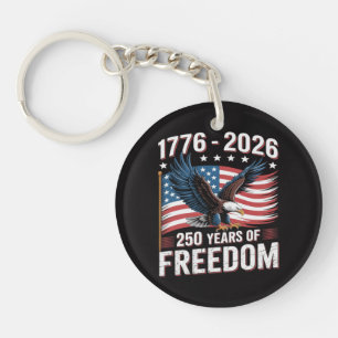 250 Years 1776 2026 250th 4th July Key Ring