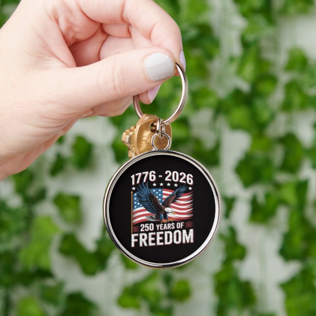 250 Years 1776 2026 250th 4th July  Key Ring (Hand)