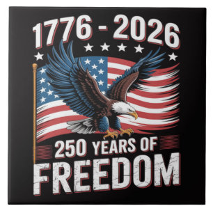 250 Years 1776 2026 250th 4th July Tile