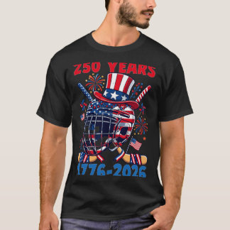 250 Years 1776 2026 250th Anniversary Ice Hockey T-Shirt