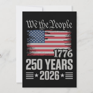 250 Years 1776 2026 250th Birthday 4th Of July Announcement