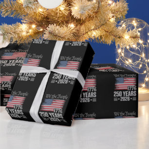 250 Years 1776 2026 250th Birthday 4th Of July Wrapping Paper