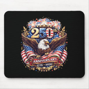 250 Years 1776-2026 250th Birthday American Flag Mouse Pad