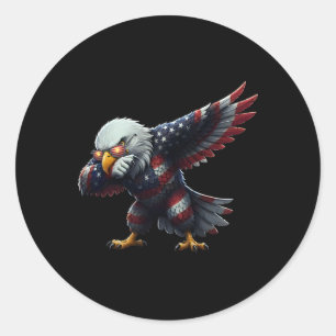 250 Years 1776-2026 250th Birthday Dabbing Eagle Classic Round Sticker