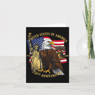 250 Years 1776-2026 250th Birthday Eagle Liberty B Card