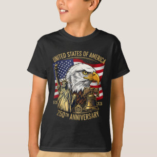 250 Years 1776-2026 250th Birthday Eagle Liberty B T-Shirt