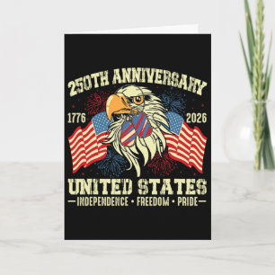 250 Years 1776-2026 250th Birthday Eagle Liberty Card