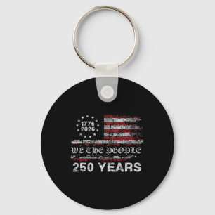 250 Years 1776-2026 250th Birthday Flag Key Ring