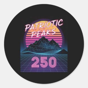 250 Years 1776-2026 250th Birthday Hiking _1  Classic Round Sticker