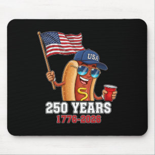 250 Years 1776-2026 250th Birthday Hotdog Mouse Pad