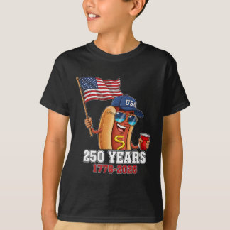 250 Years 1776-2026 250th Birthday Hotdog  T-Shirt