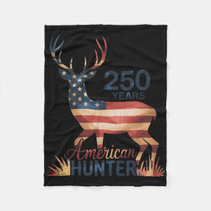 250 Years 1776-2026 250th Birthday Hunting  Fleece Blanket