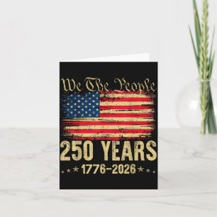 250 years 1776 2026 250th birthday usa flag the card