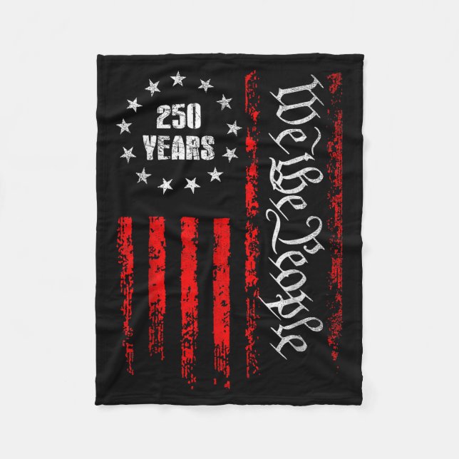 250 Years 1776-2026 250th Birthday Usa Patriotic 4 Fleece Blanket (Front)