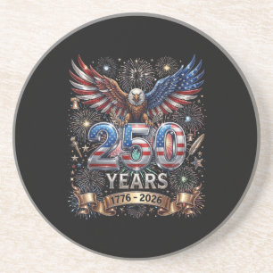 250 Years 1776 2026 4th of July Eagle 250th Annive Coaster