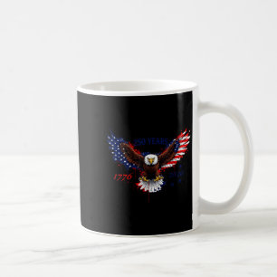 250 years 1776–2026 american eagle patriotic flag coffee mug
